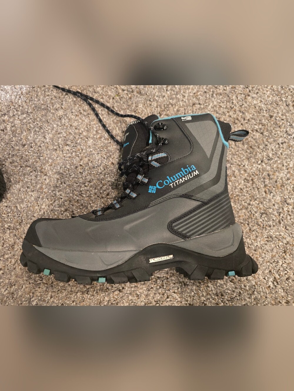 Columbia Titanium Women's Waterproof Hiking Boot - Slate Gray with Teal Accents